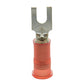 22-18 Awg #4 Stud Red Nylon Insulated Block Fork Wire Terminal