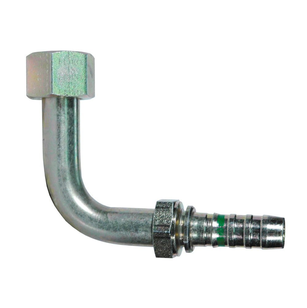 GlobalSpiral Crimp Spiral Female Swivel 90L 1-1/4 - Clearance