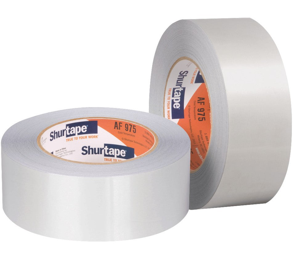 Cold temperature aluminum foil tape for use on aluminum-backed and fibrous insulation and metal ductwork- and to repair metal and sheet metal. - 2 Inch x 150