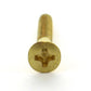 #8 x 1-1/2 Inch Plain Brass Phillips Oval Head Wood Screw