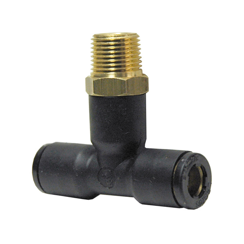 1/2 Inch x 3/8 Inch Composite/Brass Push-To-Connect D.O.T. Branch Tee Male