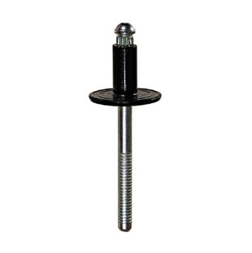 1/4 Inch X 12.70 Mm 1/8 - 1/4 Inch Grip Black Steel Blind Rivet