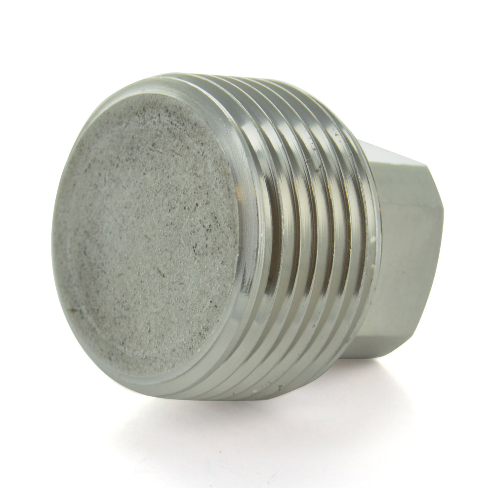 1/4" Schedule 80 316 Stainless Steel Heavy Duty Square Plug