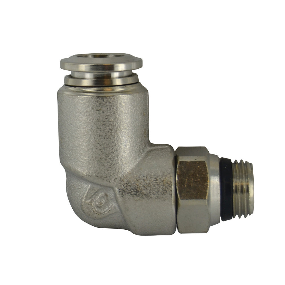 5/16 Inch Tube (M8) x 1/8 Inch Pipe Male Swivel Elbow - Universal Thread