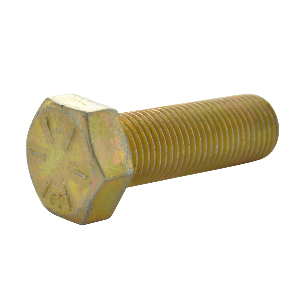 3/4-16 x 2 Inch Fine Grade 8 Yellow Zinc Steel Hex Head Cap Screw USA