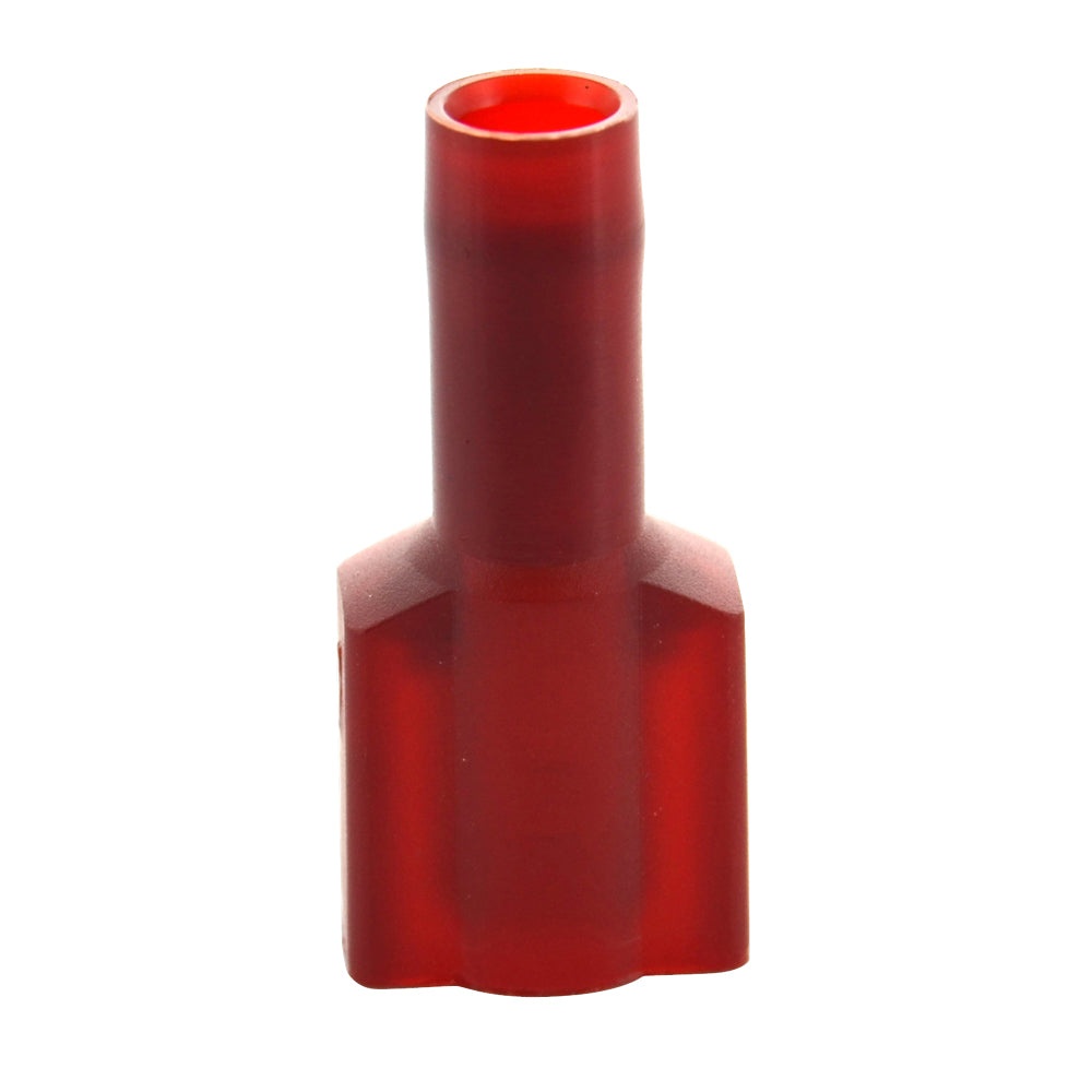 22-18 Awg 0.250 Inch x 0.032 Inch Tab Red Nylon Insulated Fully Insulated Push-On Male Quick Slide Disconnect.
