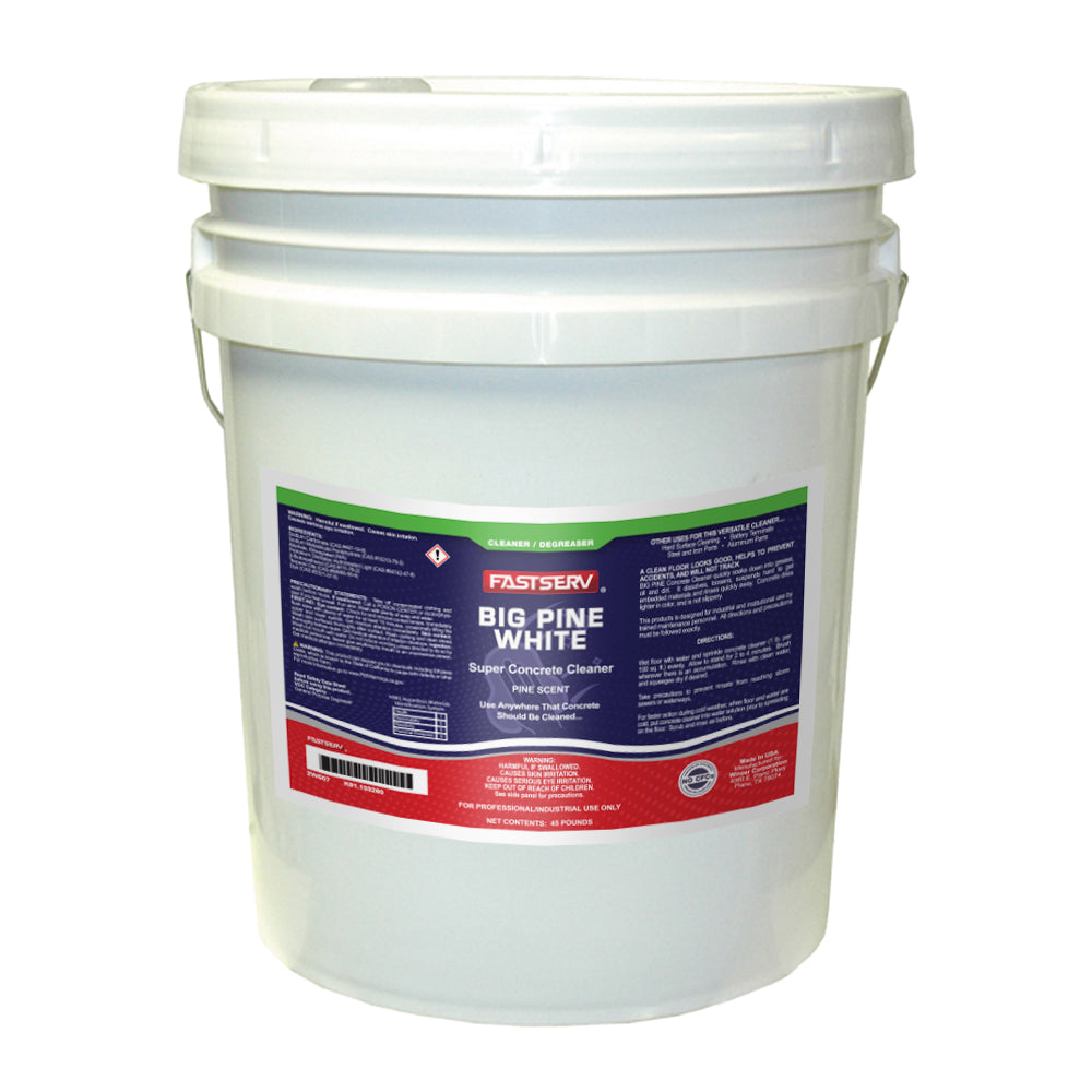 FastServ Big Pine White Powdered Concrete Cleaner - 45 Lbs Pail