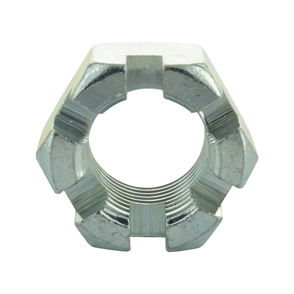3/4-16 Fine Zinc Plated Grade 2 Slotted Hex Nut