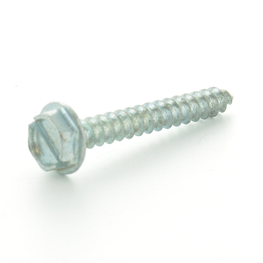 #12-11 x 2-1/2 Inch Zinc Plated Low Carbon Steel Indented Hex Washer Head Type-A Self-Tapping Sheet Metal Screw