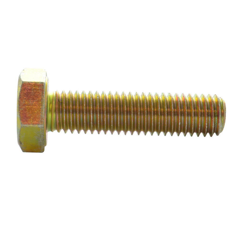 M12 x 1.75 x 35 mm Coarse Class 8.8 Yellow Zinc Steel Hex Head Cap Screw