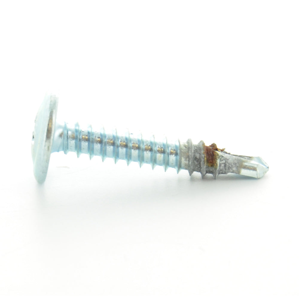 #8-18 x 3 Inch Zinc Plated Steel #2 Point Modified Truss Head Self-Drilling Tek Screw