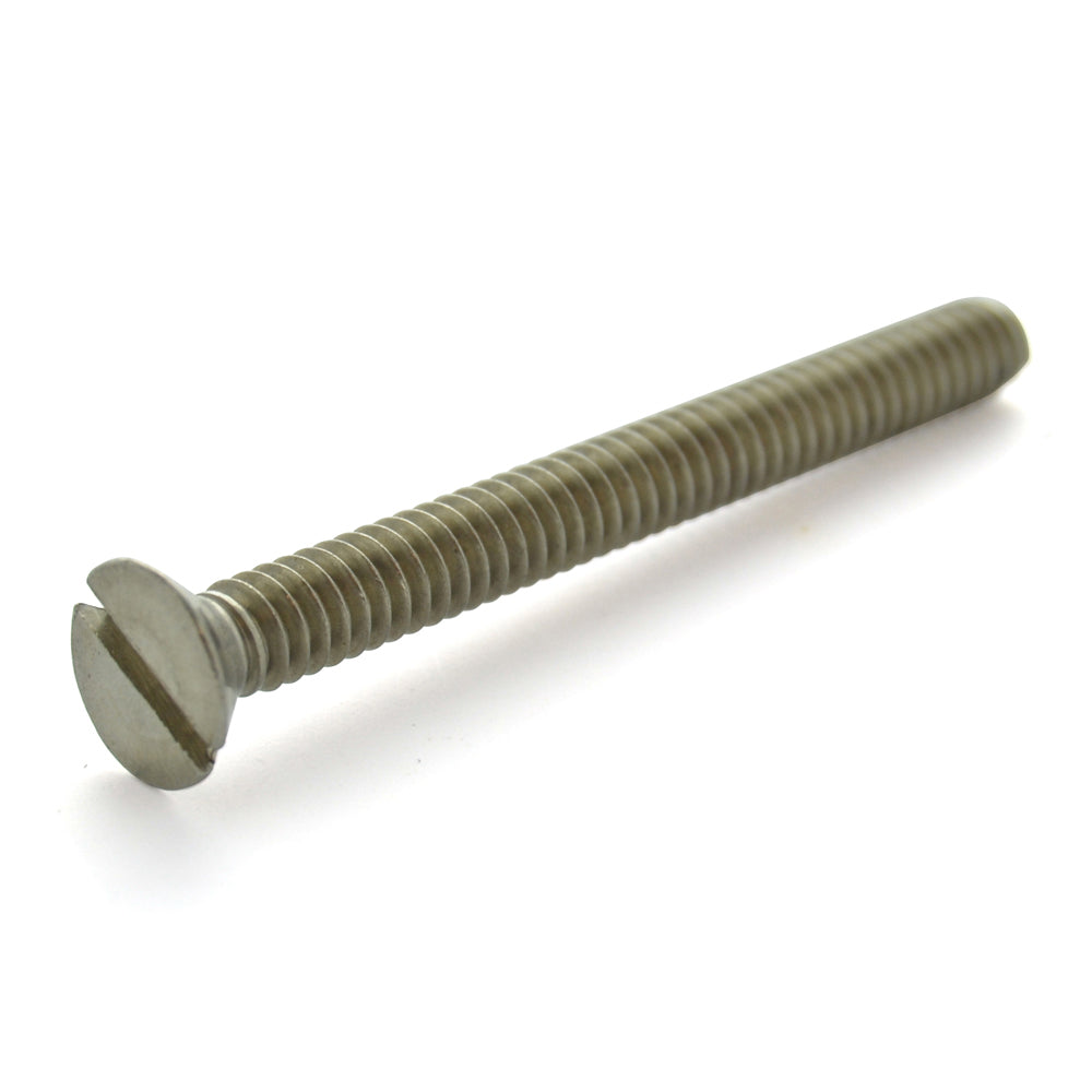 5/16-18 x 3/4 Inch Coarse Plain 18-8 (A2) Stainless Steel Slotted Drive Flat Countersunk Head Machine Screw