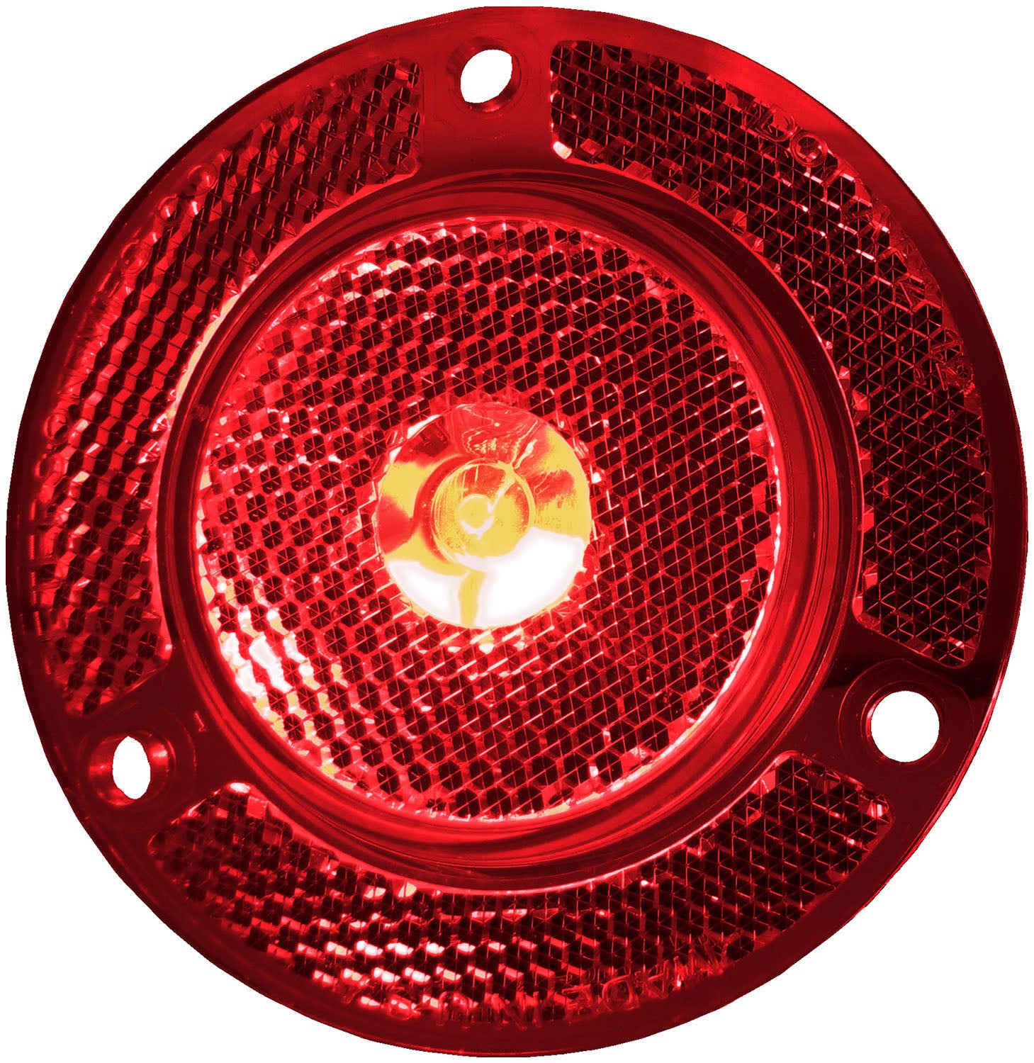 Led Marker/ Clearance- Round- Reflex Flange- 2″- Red