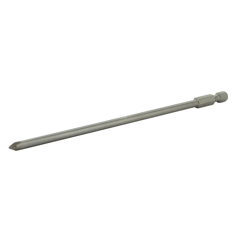 Phillips® Drive 1/4 Inch Shank #1 Tip 6 Inch Length Gunmetal Gray Steel Power Bit