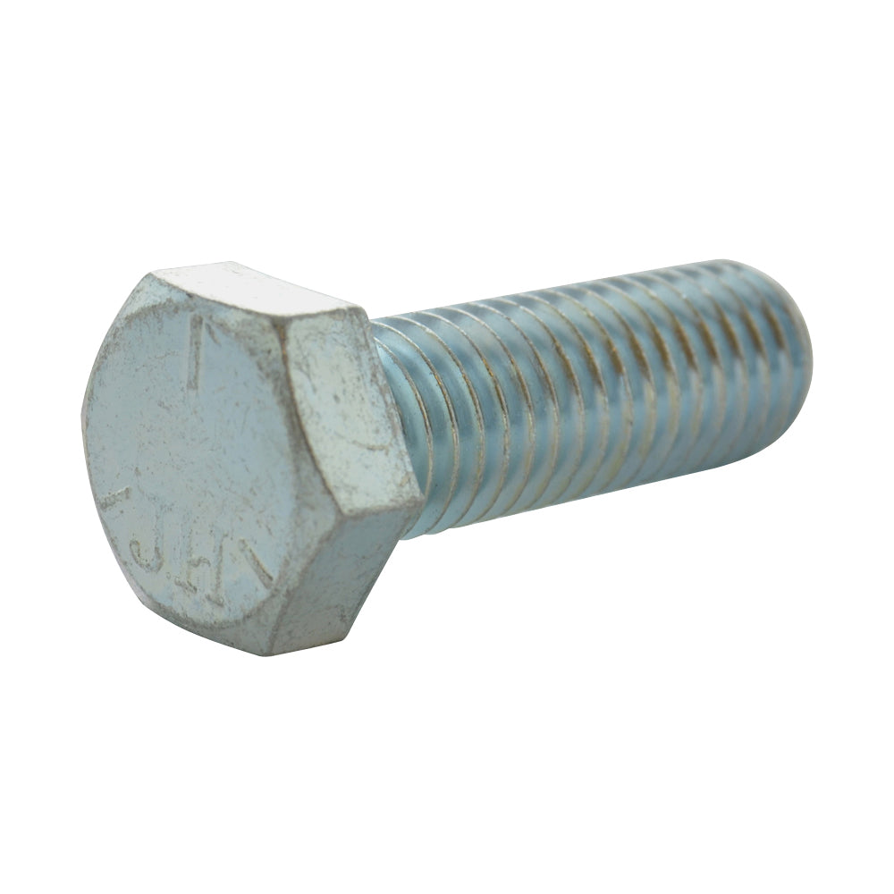 1-1/8-7 x 6-1/2 Inch Coarse Grade 5 Zinc Plated Steel Hex Head Cap Screw - Clearance
