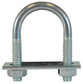 1/4-20 x 1 Inch x 1-3/4 Inch Zinc Plated Low Carbon Steel U-Bolt With 2 Nuts and Plate