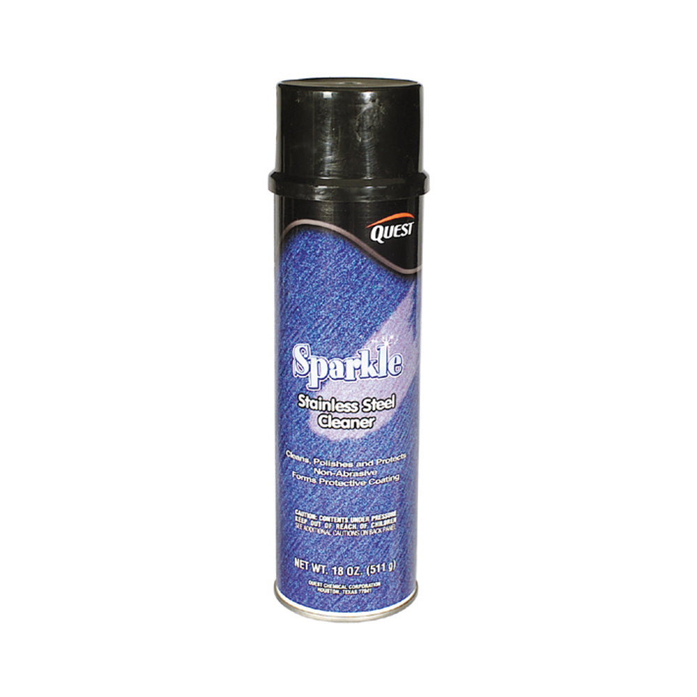 Quest Specialty Sparkle Stainless Steel Cleaner - 18 Oz Net Weight - Aerosol