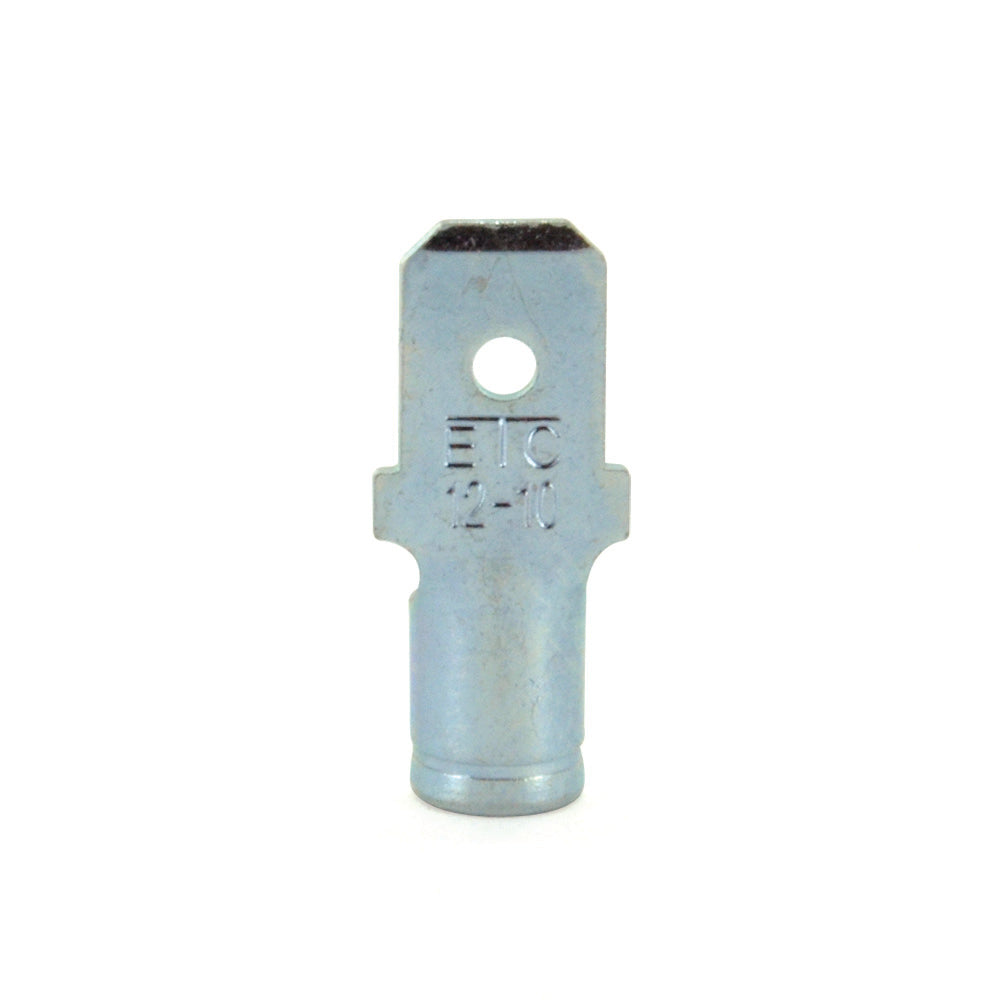 Male Quick Disconnect for  1/4 Inch Tab Brazed Barrel Uninsulated 12-10 AWG