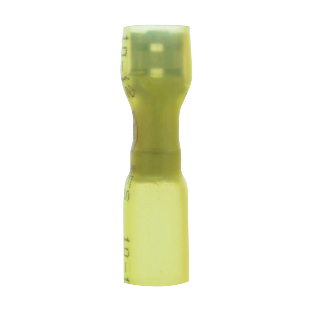 12-10 Gauge Lead Free Heat Shrink, Crimp & Solder Fully Insulated Female Disconnect 1/4 Inch Tab Yellow