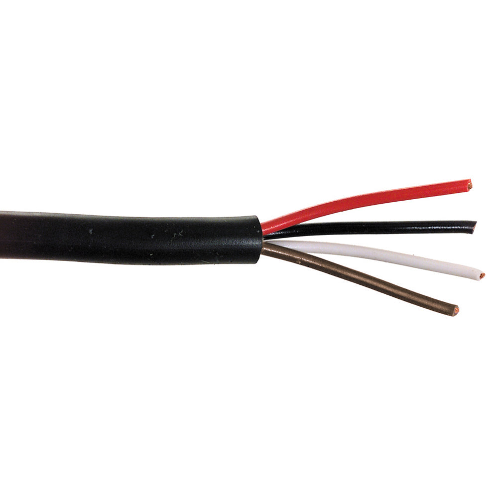 14 Ga Multi Conductor Trailer Cable Red / White / Black / Brown 100' Roll