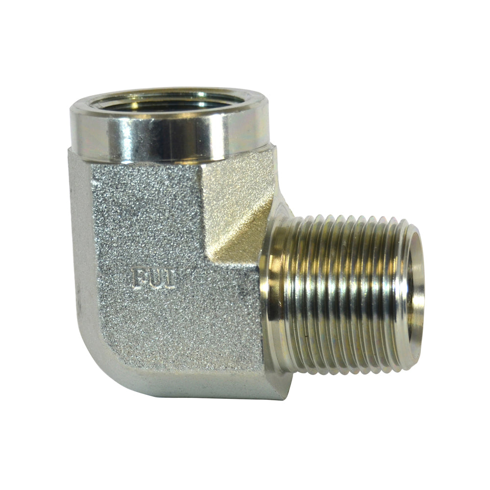 1 Inch 2200 Psi Zinc Plated Yellow Dichromate Carbon Steel 90 Degree Street Elbow