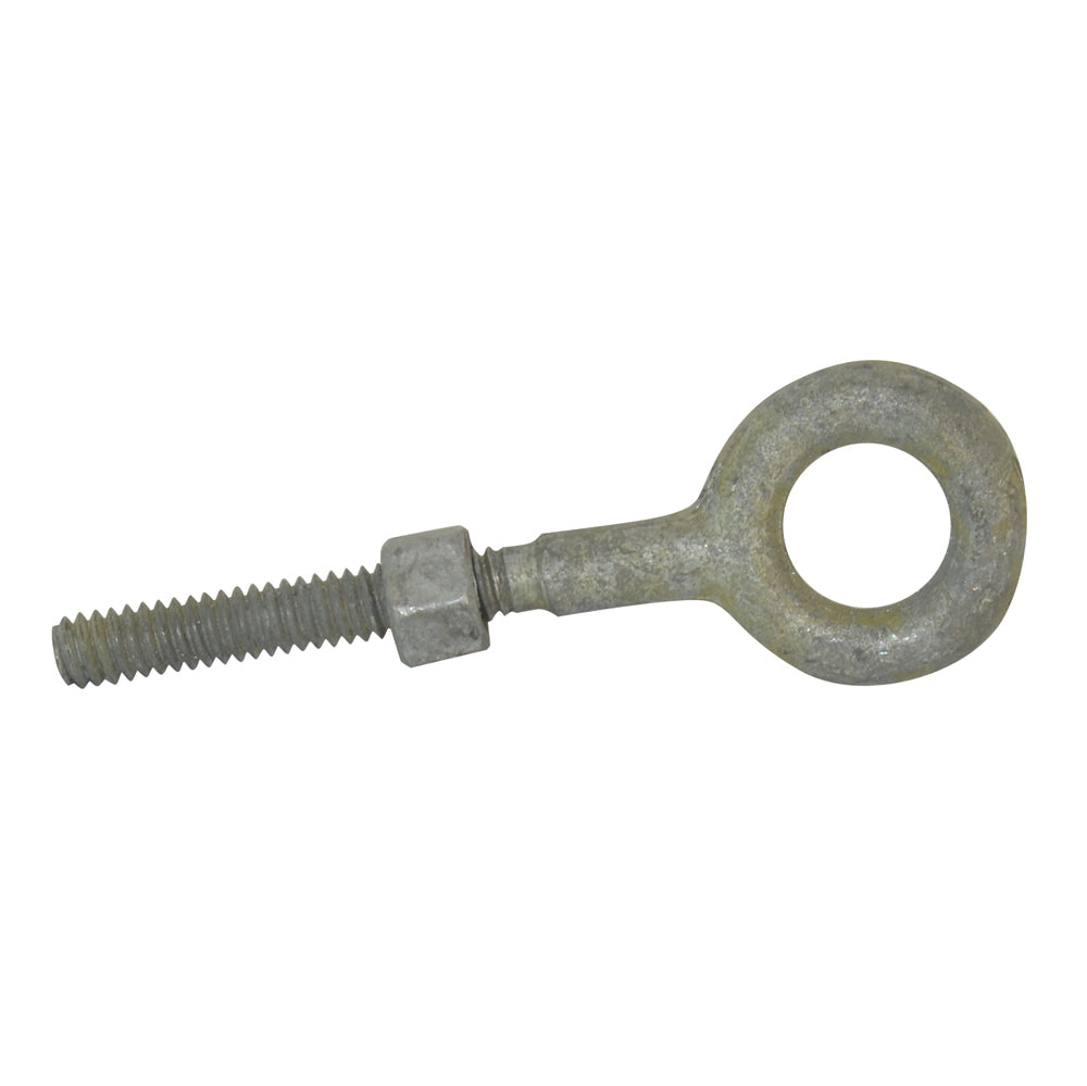 1-8 x 6 Inch Hot Dipped Galvanized Forged 1030 Carbon Steel Eye Bolt With Heavy Hex Nut