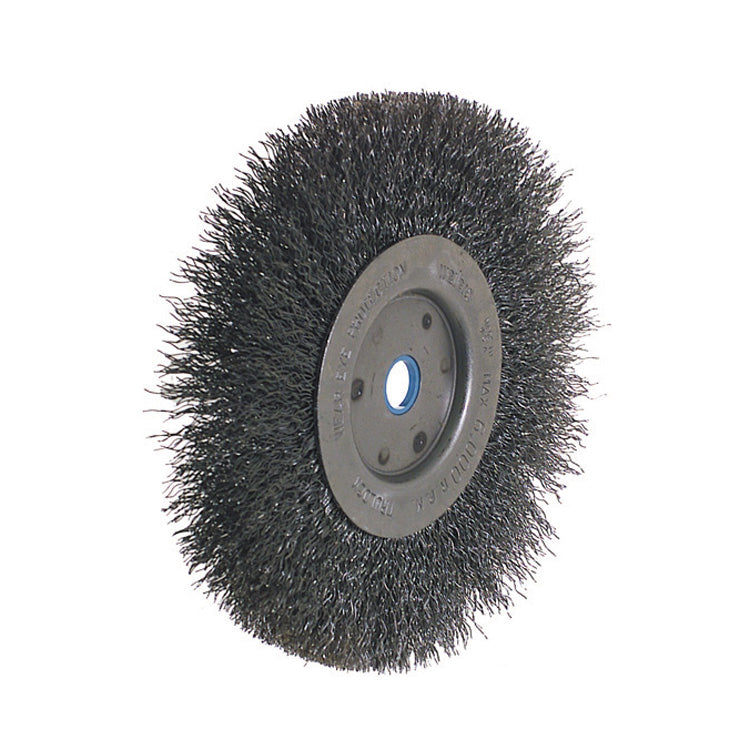 4 Inch x 0.012 Inch Carbon Steel Crimped Narrow Face Unthreaded Wheel Brush
