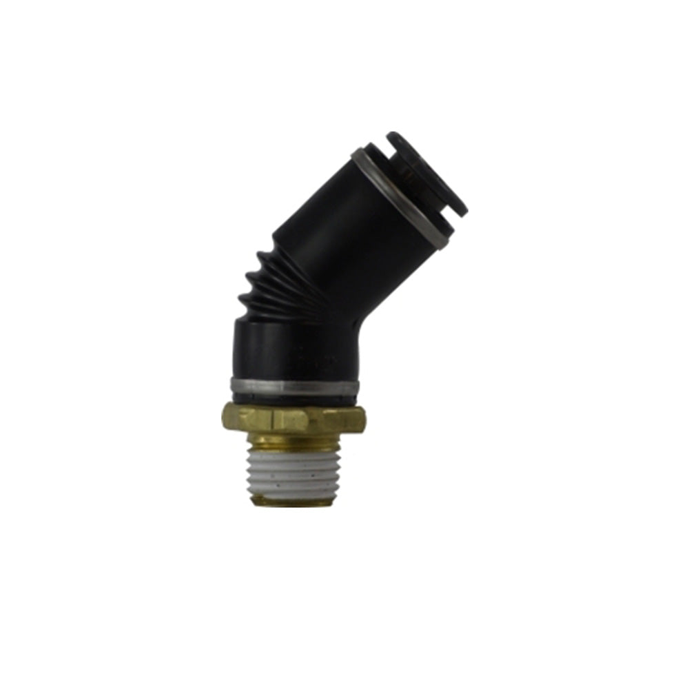 1/4 Inch X 1/8 Inch Male Pipe Composite/Brass Push-To-Connect D.O.T. 45-Degree Elbow
