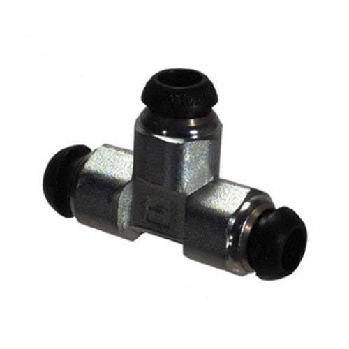 M10 Nickel Plated Brass Push-In Tube Union Tee
