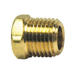 1/8 Inch x 3/8 Inch Lead Free Brass Pipe Hex Bushing