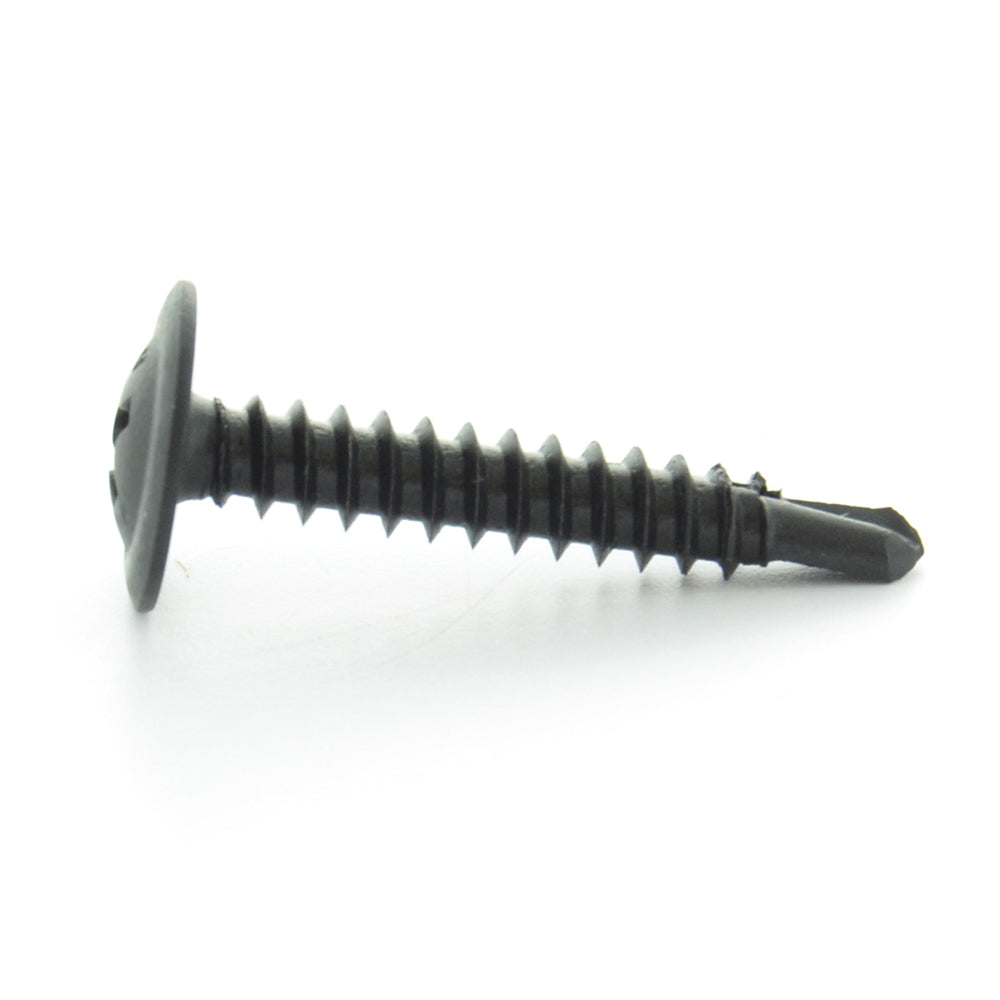 #8-18 x 1 Inch Black Oxide Steel #2 Point Modified Truss Head Self-Drilling Tek Screw