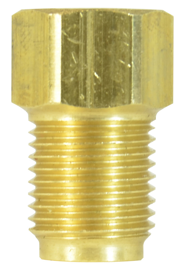 3/8-24 x 7/16-24 Female Inverted Flare x Male Inverted Flare Steel Brake Line Adapter