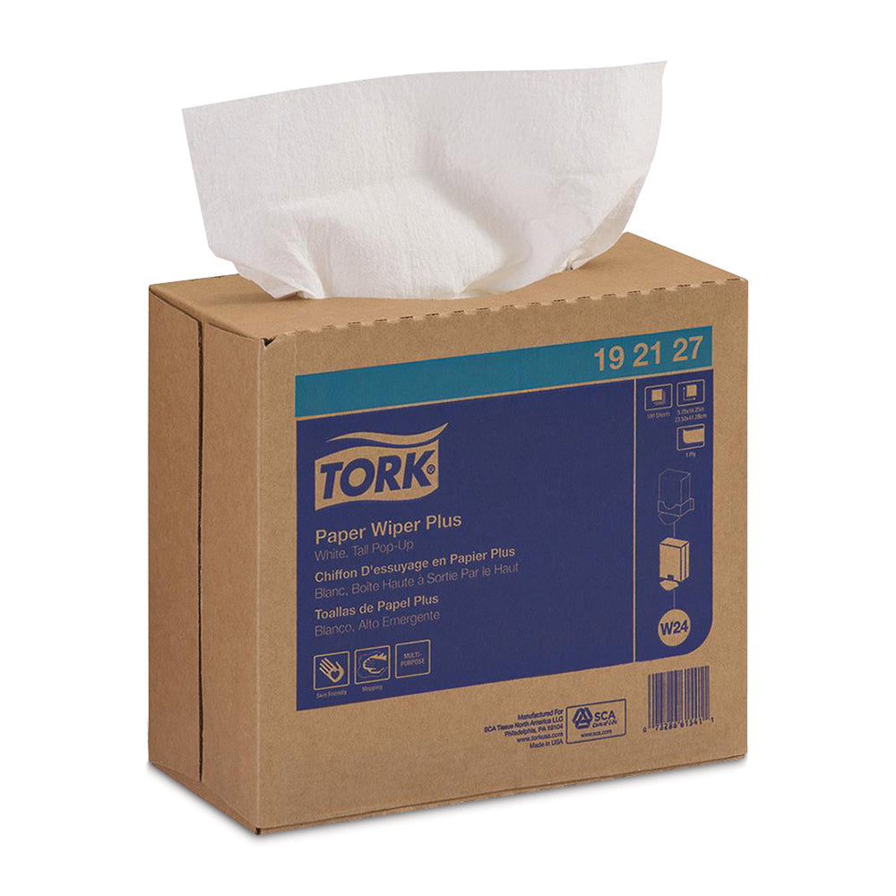 9-1/2 Inch x 16-1/2 Inch Tork Advanced 430 Universal Wipers 100 Wipes Per Pop-Up Box Case of 8