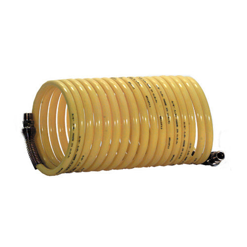 1/4 Inch x 25 Inch 1/4 Inch Swivel Mnpt Yellow Nylon Flexible Coil Air Hose
