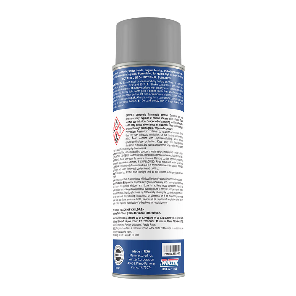 High Solids Silver Metallic Wheel Lacquer Spray Paint  - 15 oz Net Wt
