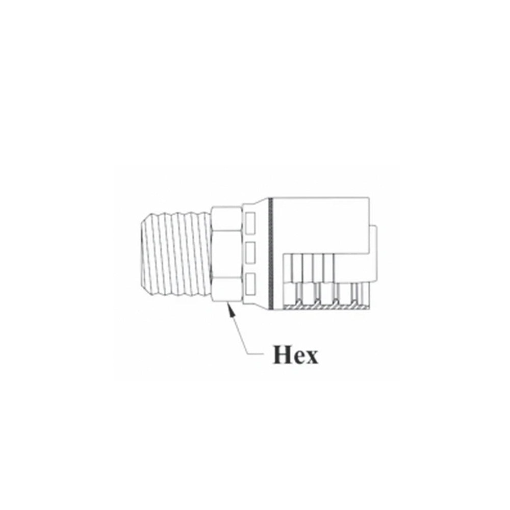 1/2 Inch X 1/2 Inch Male Pipe Npt Rigid