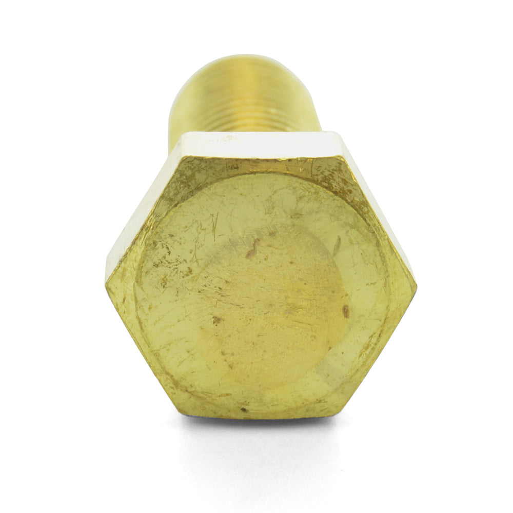 5/8-11 x 3 Inch Coarse Plain Brass Hex Head Cap Screw
