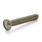 #10-24 x 2 Inch Coarse Plain 18-8 (A2) Stainless Steel Slotted Drive Round Head Machine Screw