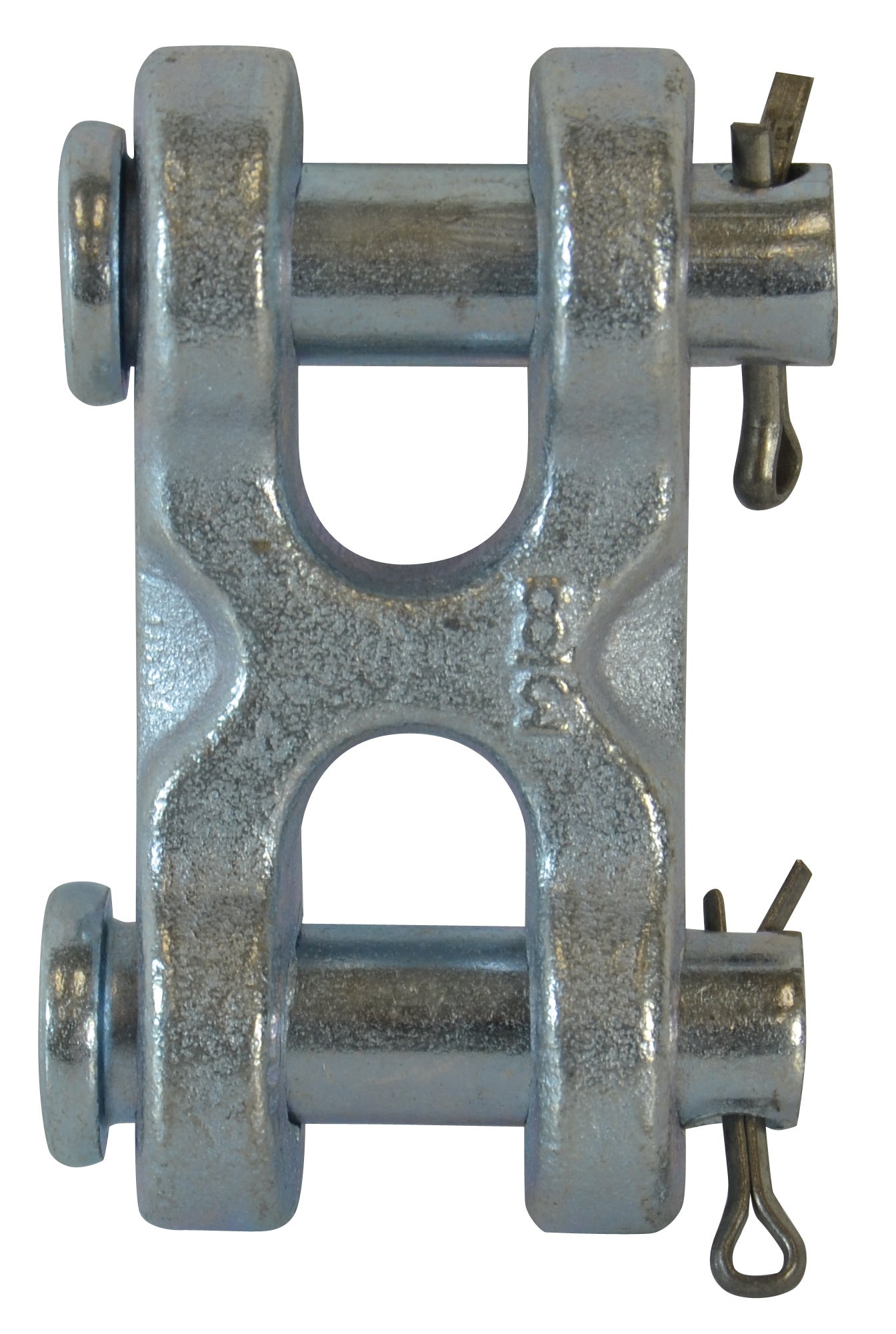 1/4 - 5/16 Inch 4700 Lb Grade 43 Zinc Plated Heat Treated Forged Carbon Steel Body Forged Alloy Steel Pin Twin Clevis Link