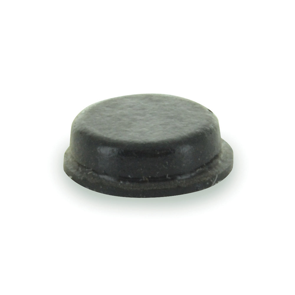 .375 Inch x .125 Inch Cylindrical Flat-Top Self-Adhesive Protective Non-Skid Rubber Feet Black