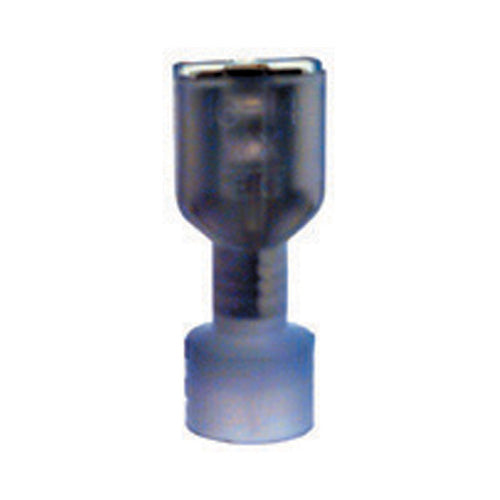 16-14 Gauge Female Push On Connector 1/4" Tab Fully Insulated Pvc  Blue