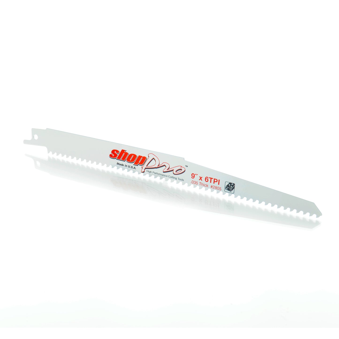 Shoppro 9 x 3/4 x 0.035 Cobalt Wood Reciprocating Saw Blade - 6 Tpi