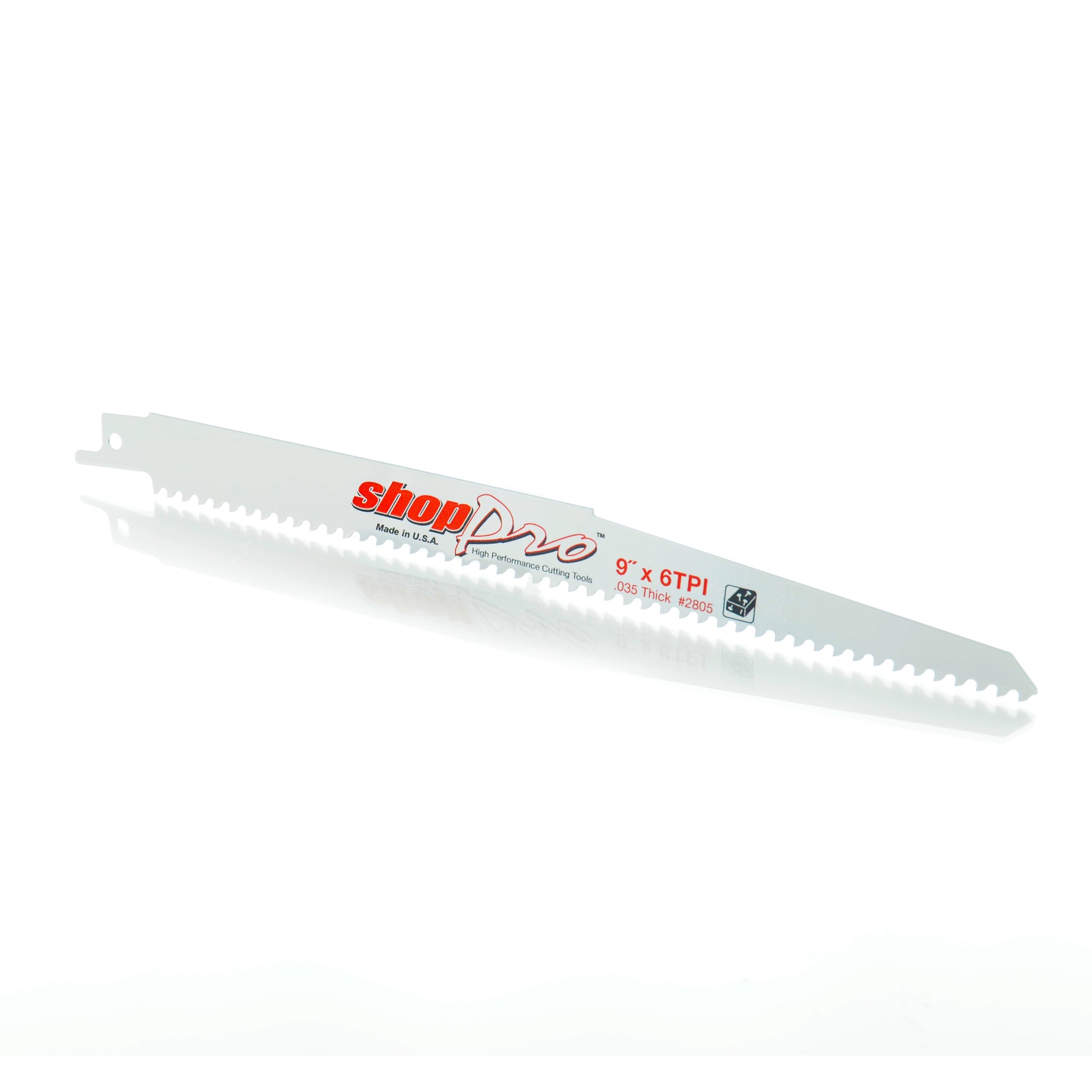 Shoppro 9 x 3/4 x 0.035 Cobalt Wood Reciprocating Saw Blade - 6 Tpi