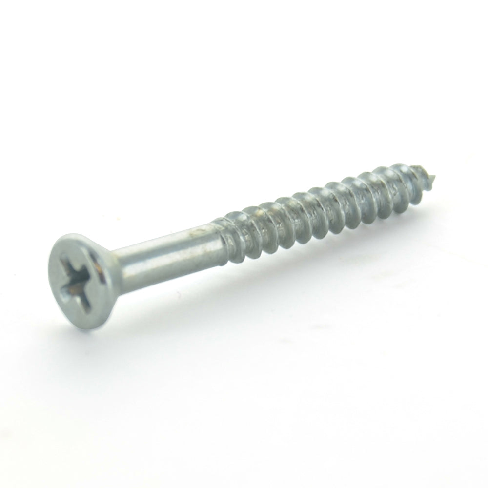 #12 x 2-1/4 Inch Zinc Plated Alloy Steel Phillips Flat Head Wood Screw - Clearance