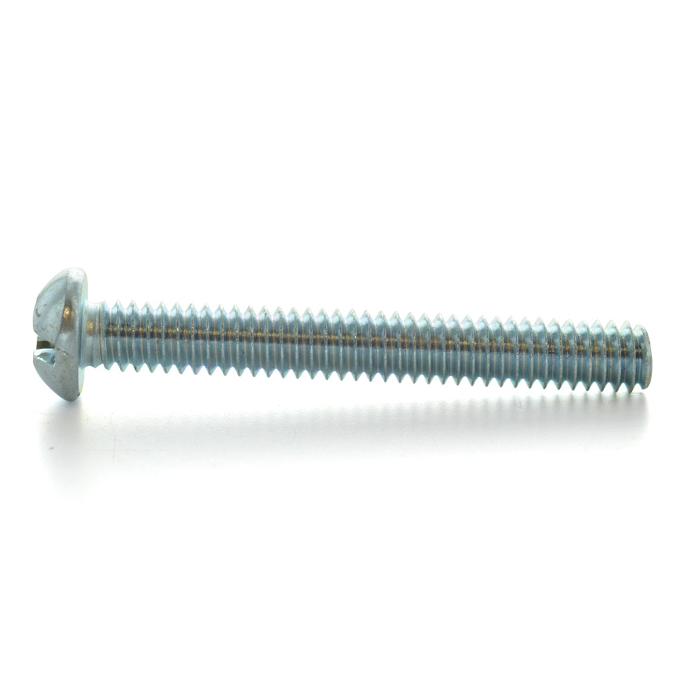 #8-32 x 3/8 Inch Coarse Zinc Plated Steel #2 Phillips/Slotted Drive Round Head Combination Machine Screw - Clearance
