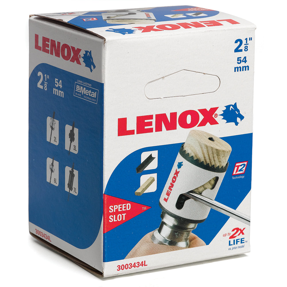 2-1/8 Inch x 1-1/2 Inch Bi-Metal Speed Slot Hole Saw Lenox