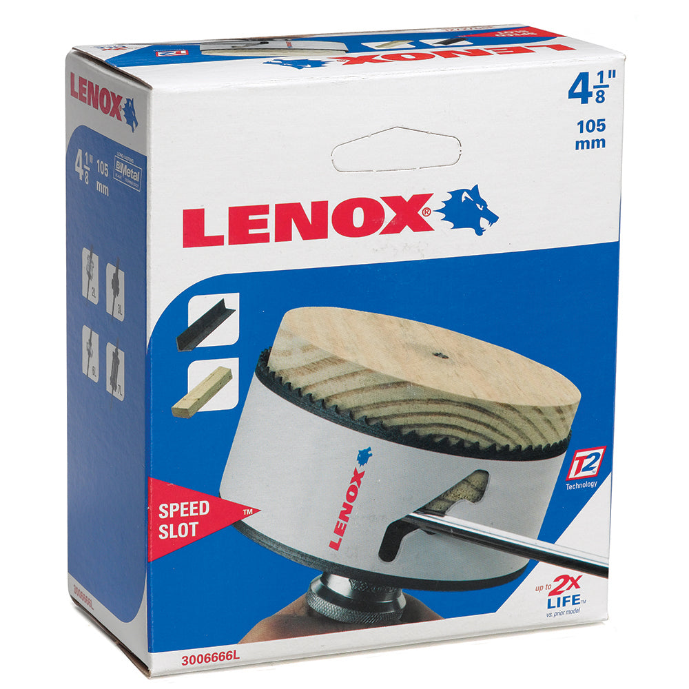 4-1/8 Inch x 1-1/2 Inch Bi-Metal Speed Slot Hole Saw Lenox