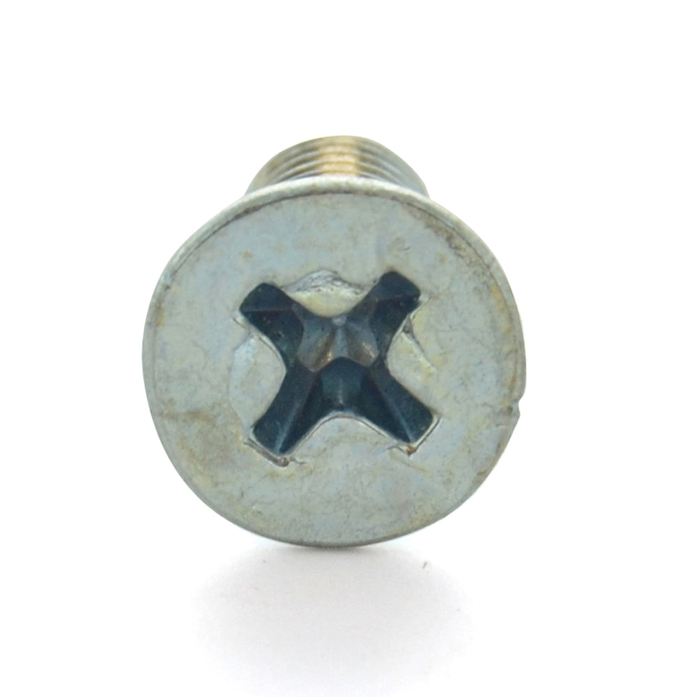 #10-32 x 1 Inch Fine Zinc Plated Steel #2 Phillips Drive Flat Countersunk Head Machine Screw