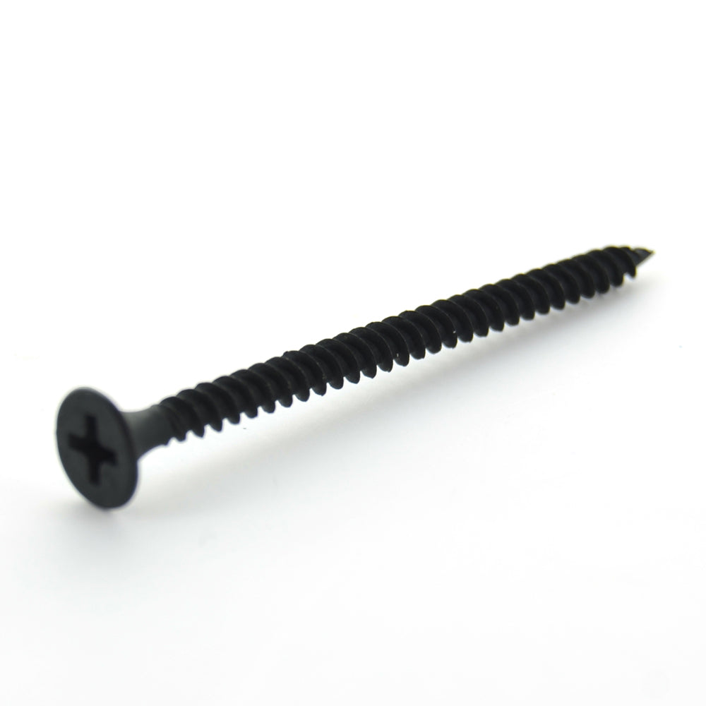 #6 x 2-1/4 Inch Fine Sharp Point #2 Phillips Drive Bugle Head Black Phosphate Steel Drywall Screw