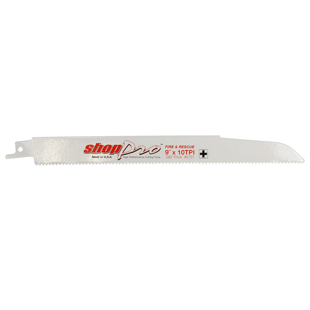 Shoppro 9 x 7/8 x 0.062 Fire & Rescue Reciprocating Saw Blade - 10 Tpi